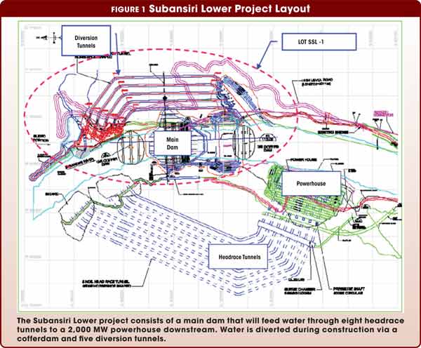 Subansiri Lower Hydropower Project Map