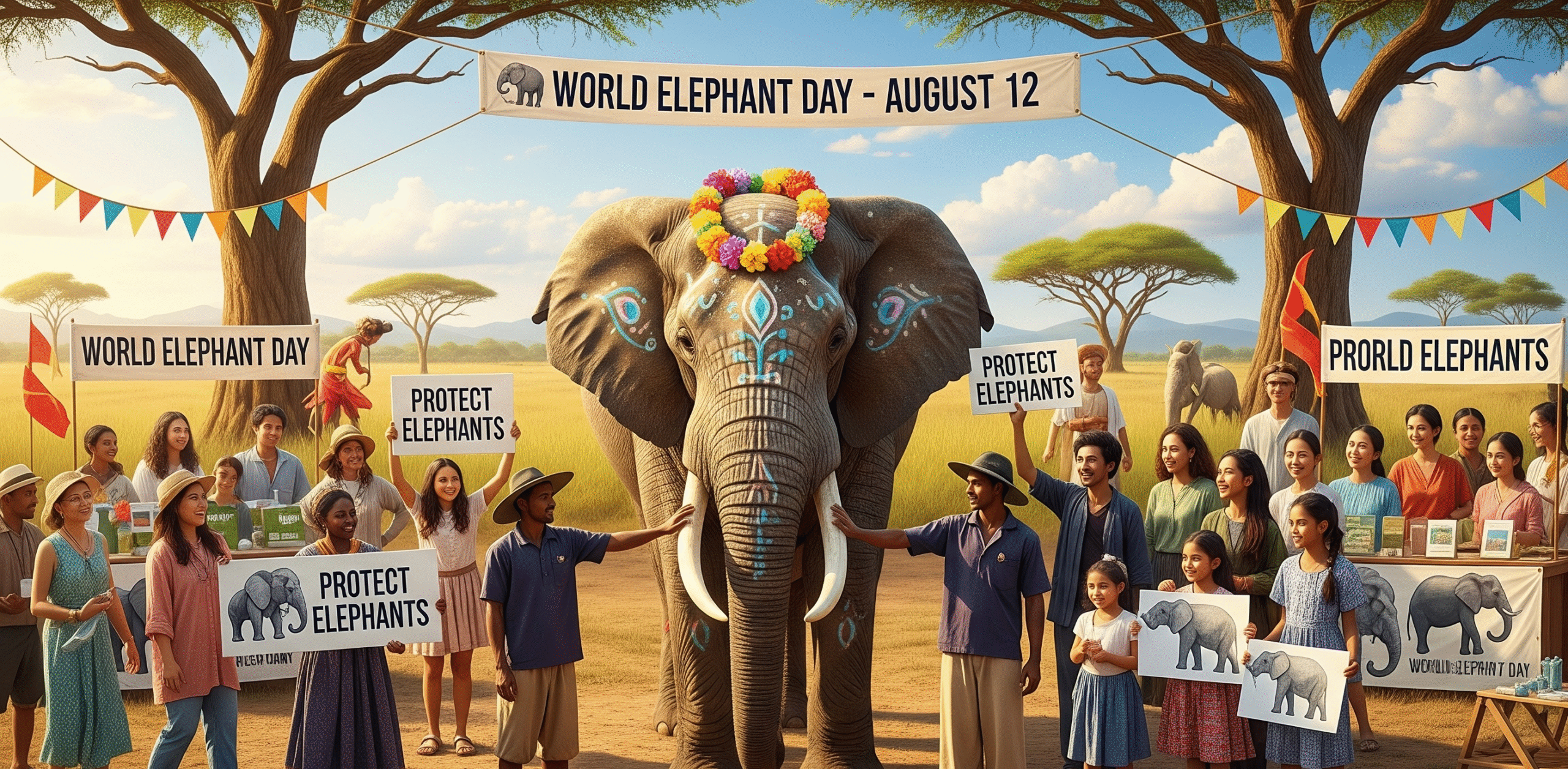 world elephant day 12 august world elephant 2025 theme