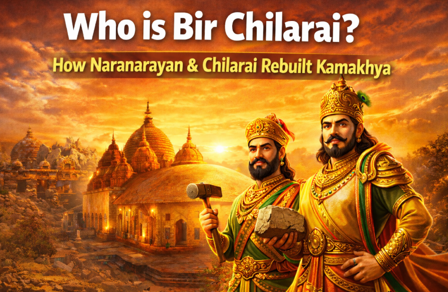 Who is Bir Chilarai? How did Naranarayan and Chilarai rebuild Kamakhya temple?